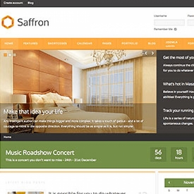 قالب جذاب و شرکتی Saffron با طراحی متریال و تخت